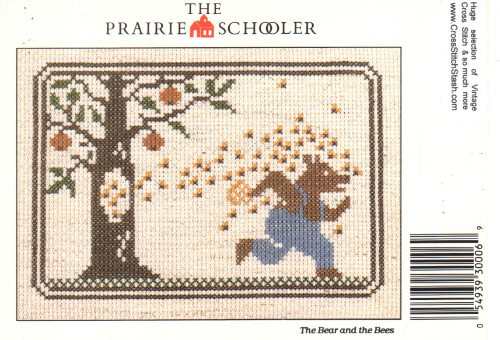 The Prairie Schooler The Bears and the Bees counted cross stitch card The Prairie Schooler The Bears and the Bees counted cross stitch card