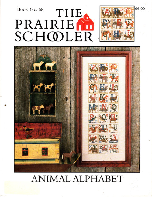 The Prairie Schooler Animal Alphabet No.68 counted cross stitch leaflet