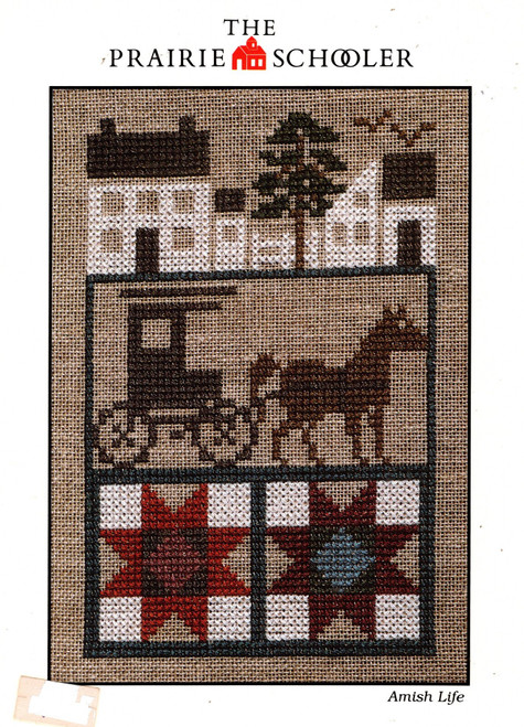 The Prairie Schooler Amish Life counted cross stitch card
