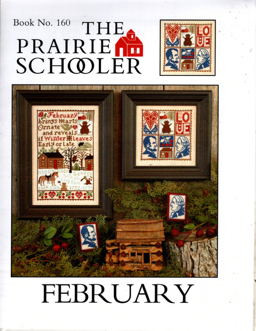 The Prairie Schooler February counted cross stitch chartpack. February Sampler The Prairie Schooler February counted cross stitch chartpack. February Sampler