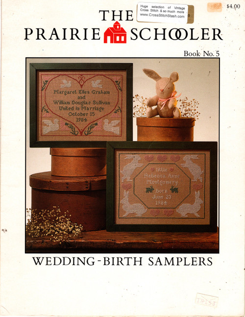 The Prairie Schooler Wedding-Birth Samplers No.05 counted cross stitch leaflet