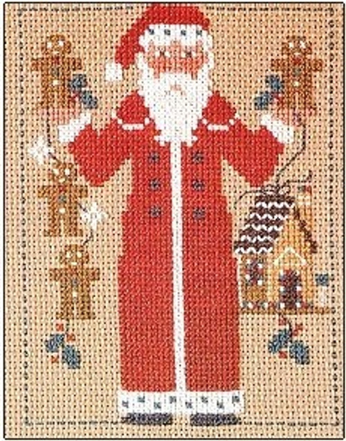 The Prairie Schooler Santa 1999 promo cross stitch card