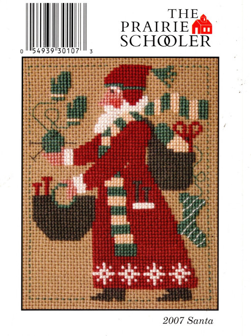 The Prairie Schooler Santa 2007 yearly counted cross stitch card