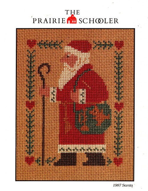 The Prairie Schooler Santa 1987 counted cross stitch card The Prairie Schooler Santa 1987 counted cross stitch card