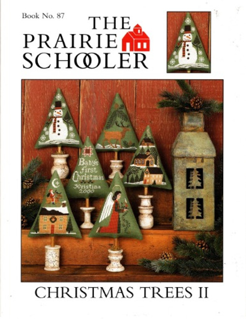 The Prairie Schooler Christmas Trees II No. 87 cross stitch leaflet.