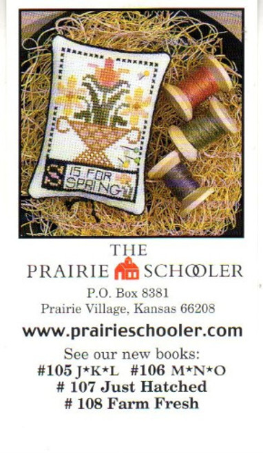 The Prairie Schooler S IS FOR SPRING mini promo card