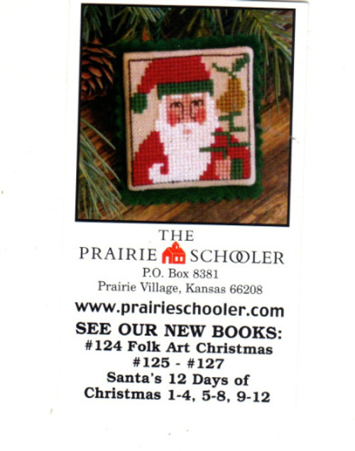 The Prairie Schooler SANTA with PEAR mini promo card