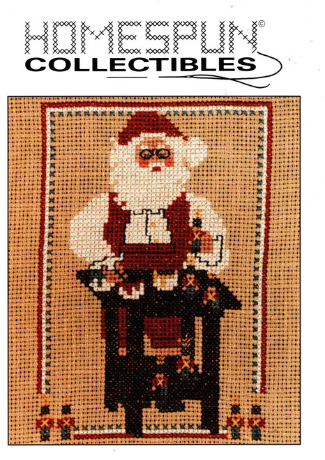 Homespun Collectibles Toymaker Santa Counted cross stitch chart. Homespun Collectibles Toymaker Santa Counted cross stitch chart.