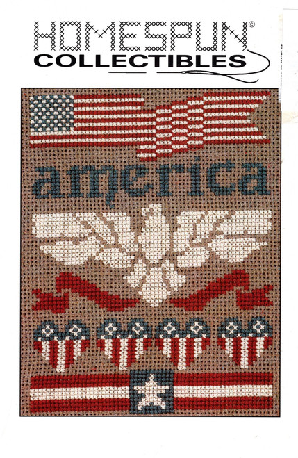 Homespun Collectibles Summer America Sampler Counted cross stitch chart