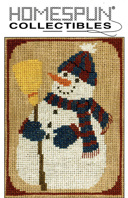 Homespun Collectibles Snowman with broom Counted cross stitch chart Homespun Collectibles Snowman with broom Counted cross stitch chart