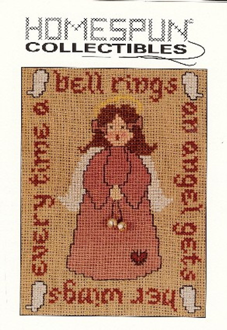 Homespun Collectibles Every Time A Bell Rings An Angel Gets Her Wings Counted cross stitch chart
