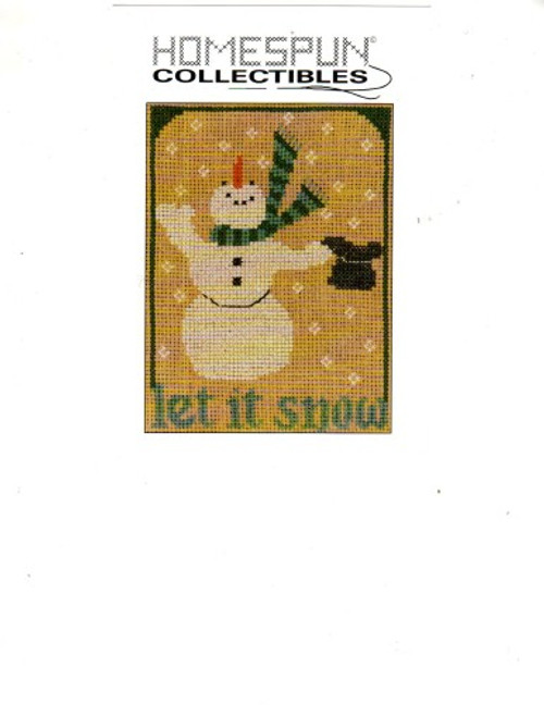 Homespun Collectibles Let It Snow Snowman Counted cross stitch chart