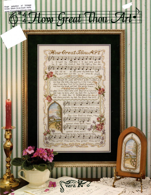 Vera K Enterprises How Great Thou Art counted cross stitch leaflet. Vera M Klein