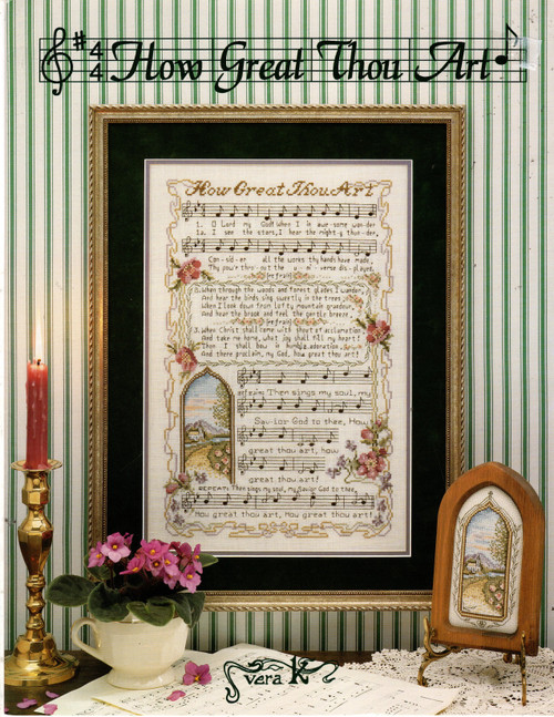 Vera K Enterprises How Great Thou Art counted cross stitch leaflet. Vera M Klein