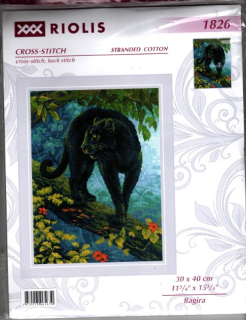 Riolis Bagira counted cross stitch kit