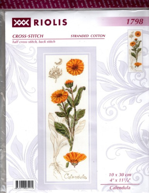 Riolis Calendula counted cross stitch kit