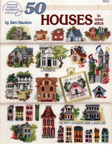 American School of Needlework 50 Houses to Cross Stitch Counted Cross Stitch Pattern booklet. Sam Hawkins