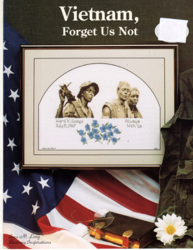 Brittany Inspirations Vietnam, Forget Us Not counted cross stitch leaflet. Inez M Long