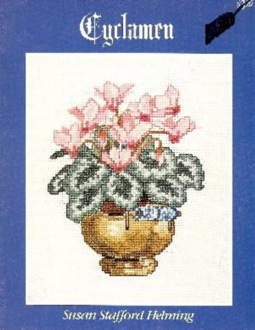 Helmsford Designs CYCLAMEN Cross Stitch Pattern leaflet. Susan Stafford Helming