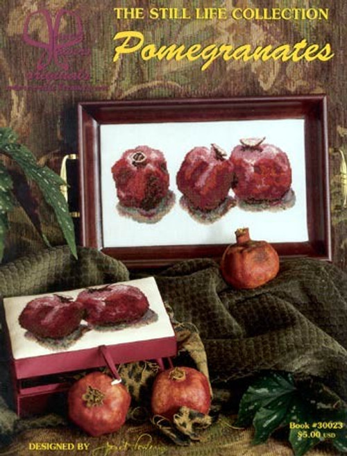 Janet Powers Originals Pomegranates cross stitch booklet. From the Still Life Collection