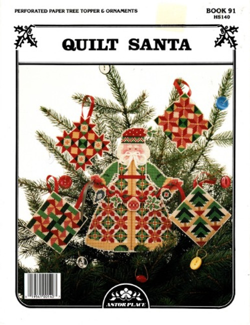 Astor Place QUILT SANTA Tree Topper