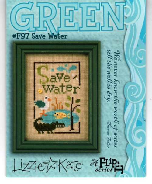 Lizzie Kate GREEN Save Water Flip-It Series #F97