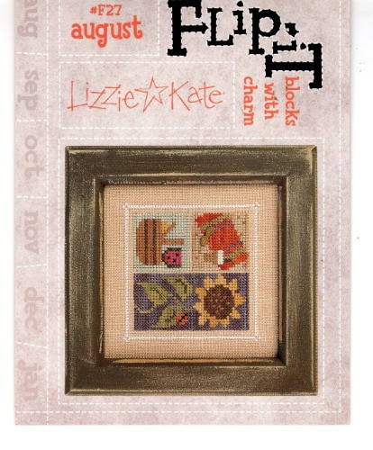 Lizzie Kate Blocks with Charm August Flip-It Series #F27 counted cross stitch pattern