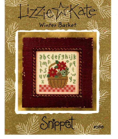 Lizzie Kate Winter Basket Snippet #S58 counted cross stitch pattern Lizzie Kate Winter Basket Snippet #S58 counted cross stitch pattern