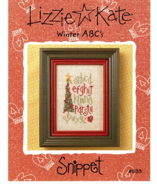 Lizzie Kate Winter ABC's Snippet #S33 counted cross stitch pattern Lizzie Kate Winter ABC's Snippet #S33 counted cross stitch pattern