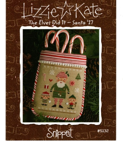 Lizzie Kate The Elves Did It Santa 2017 Snippet #S132 counted cross stitch pattern