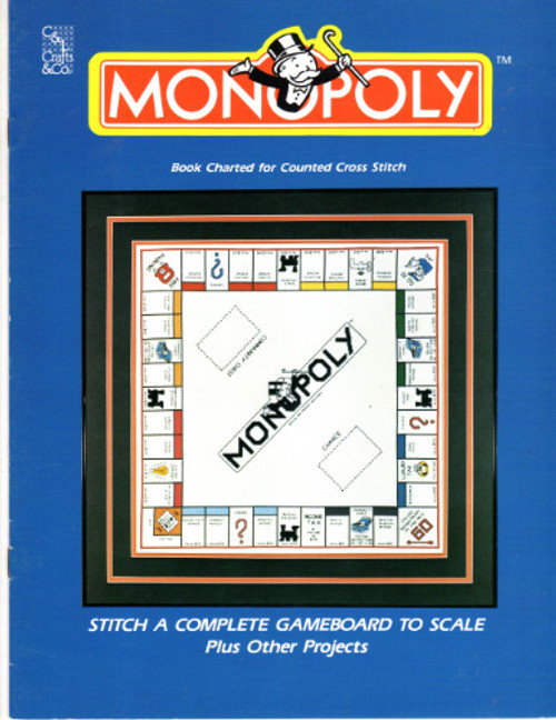 C & L Crafts & Company MONOPOLY Parker Brothers board game Cross Stitch Pattern booklet.