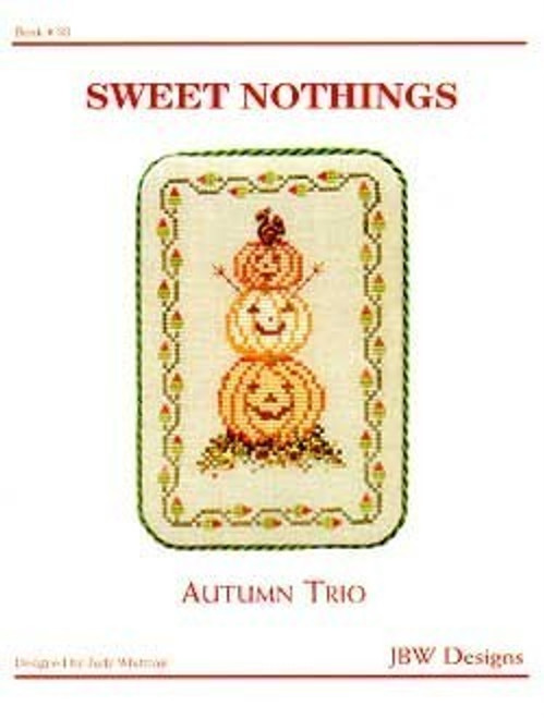 JBW Designs Sweet Nothings Autumn Trio Counted cross stitch pattern leaflet. Judy Whitman.