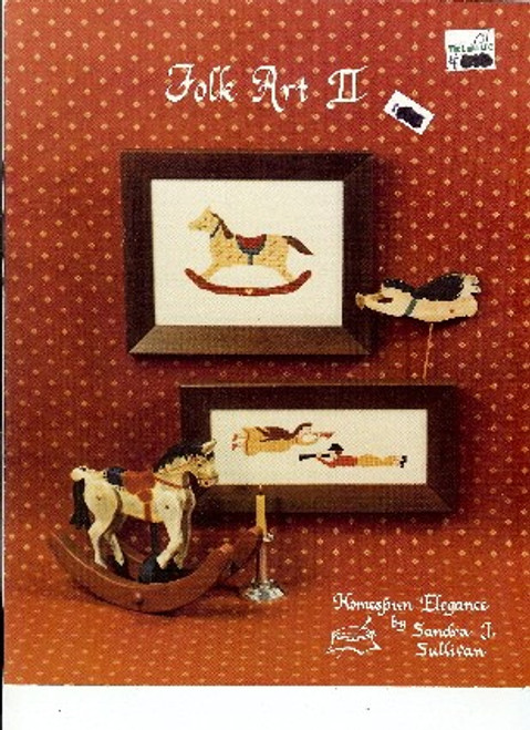 Homespun Elegance Folk Art II Cross Stitch Pattern leaflet. Sandra Sullivan.