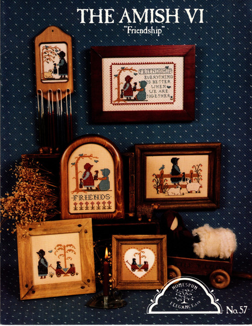 Homespun Elegance The Amish VI Friendship Counted Cross Stitch Pattern leaflet. Sandra Sullivan. Friendship, Friends, Day Dreaming, Wagon Ride, Girl with Lamb Homespun Elegance The Amish VI Friendship Counted Cross Stitch Pattern leaflet. Sandra Sullivan. Friendship, Friends, Day Dreaming, Wagon Ride, Girl with Lamb