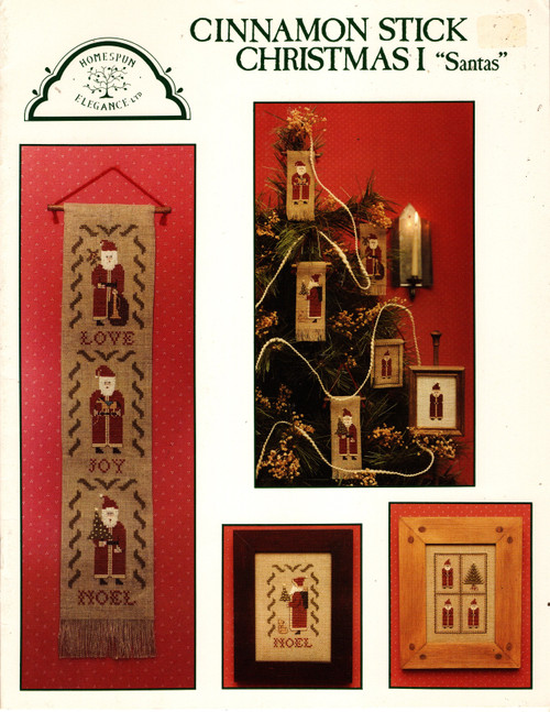 Homespun Elegance Cinnamon Stick Christmas I Santas Counted Cross Stitch Pattern booklet. Sandra Sullivan. Love Joy Noel Bell pull Homespun Elegance Cinnamon Stick Christmas I Santas Counted Cross Stitch Pattern booklet. Sandra Sullivan. Love Joy Noel Bell pull