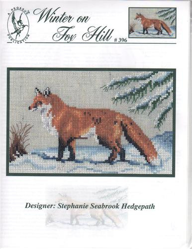 Pegasus Winter on Fox Hill counted cross stitch chartpack. Stephanie Seabrook Hedgepath
