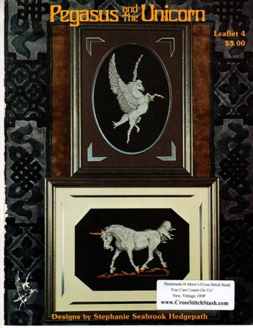 Pegasus Pegasus and the Unicorn counted cross stitch leaflet. Stephanie Seabrook Hedgepath. Pegasus the Winged Horse, The Unicorn