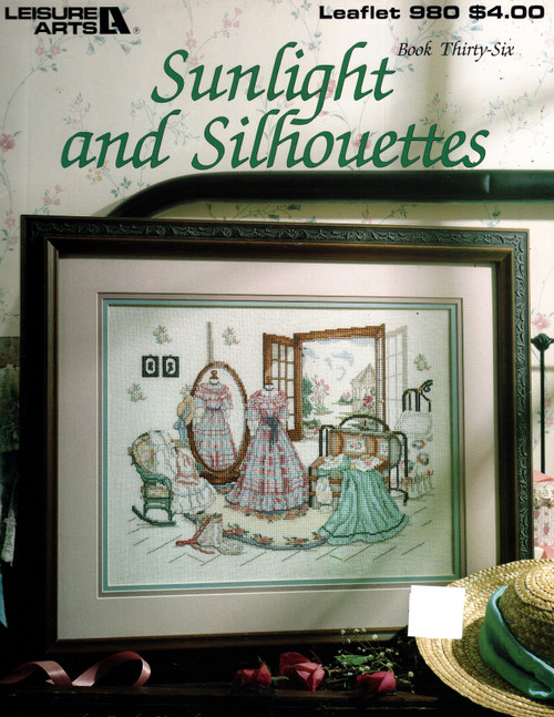 Leisure Arts Sunlight and Silhouettes Book 36 Counted Cross Stitch Pattern leaflet. Paula Vaughan. Full color charted design