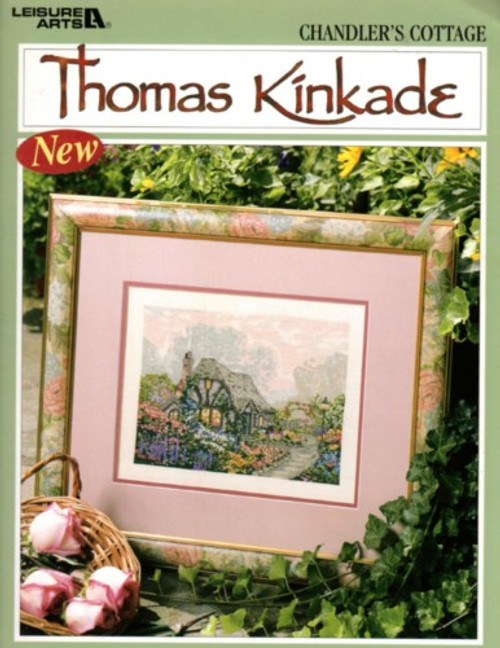 Leisure Arts Chandler's Cottage Book 1 Thomas Kinkade Cross Stitch Pattern leaflet.