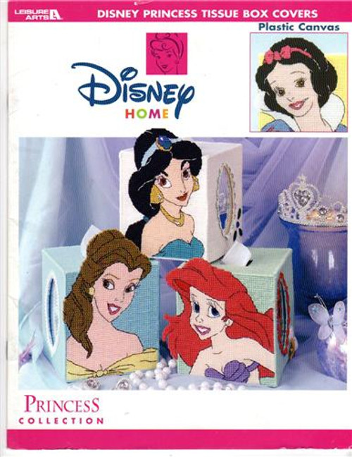 Leisure Arts DISNEY PRINCESS TISSUE BOX COVERS Plastic Canvas