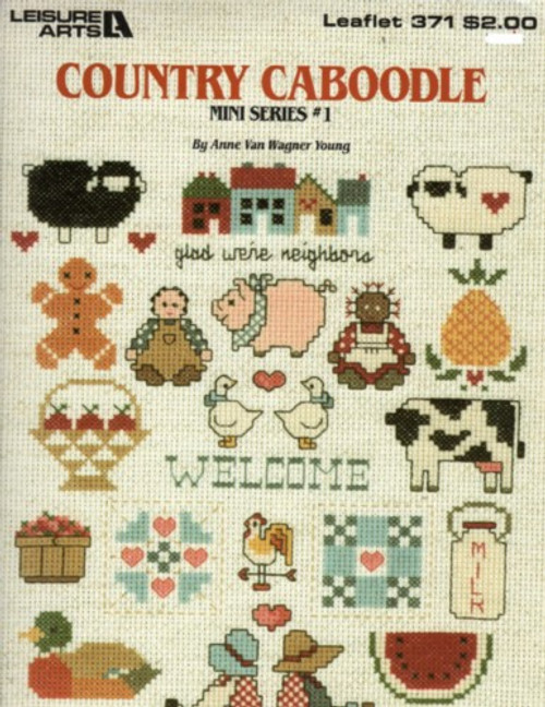 Leisure Arts Country Caboodle Mini Series 1 Cross Stitch Pattern leaflet. Anne Van Wagner Young