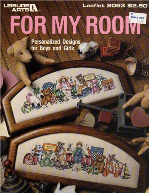 Leisure Arts For My Room Counted Cross Stitch Pattern leaflet. Deborah Lambein. Girl's Room, Boy's Room