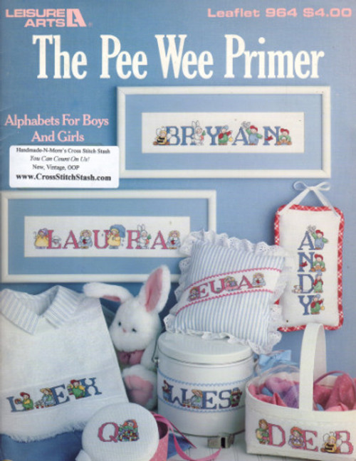 Leisure Arts PEE WEE PRIMER Alphabets for Boys & Girls