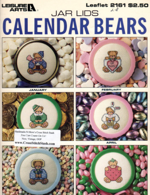 Leisure Arts JAR LIDS CALENDAR BEARS