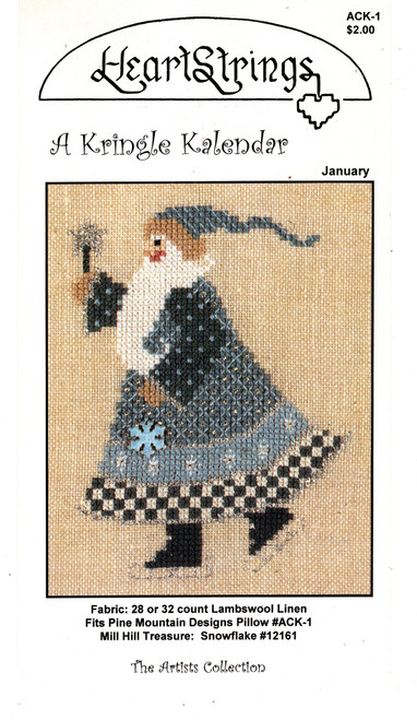 Artists Collection Heartstrings Kringle Kalendar January Counted cross stitch pattern Artists Collection Heartstrings Kringle Kalendar January Counted cross stitch pattern