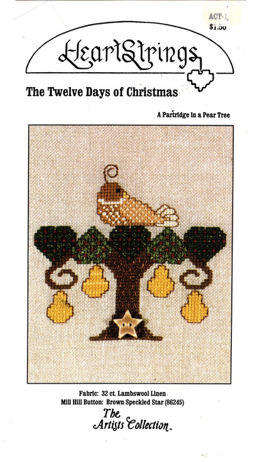 Artists Collection Heartstrings The 12 Days of Christmas A Partridge in a Pear Tree Counted cross stitch pattern