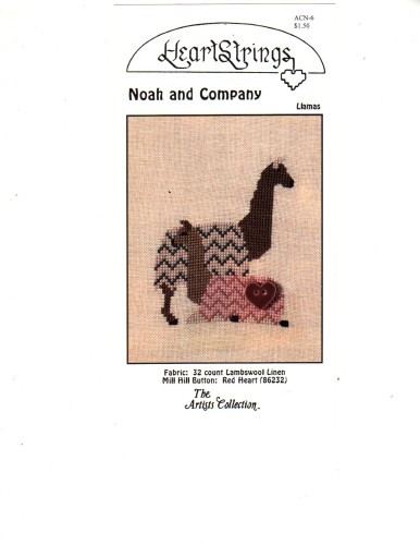 Artists Collection Heartstrings Noah and Company Llamas Counted cross stitch pattern