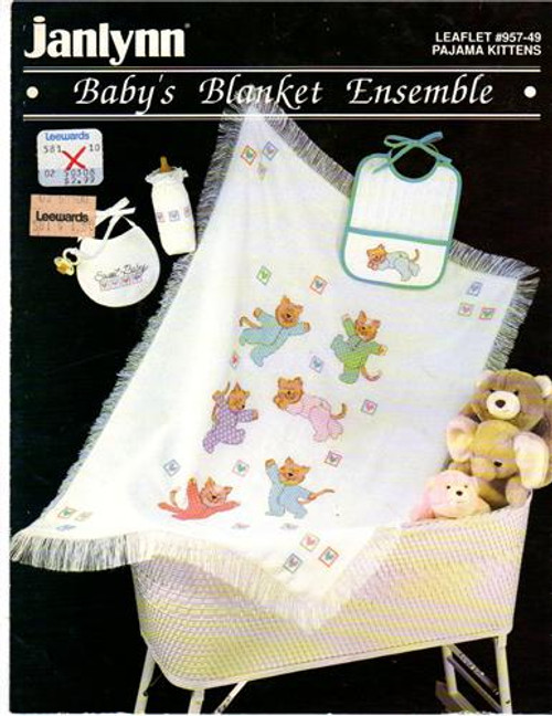 Janlynn BABY'S BLANKET ENSEMBLE Pajama Kittens