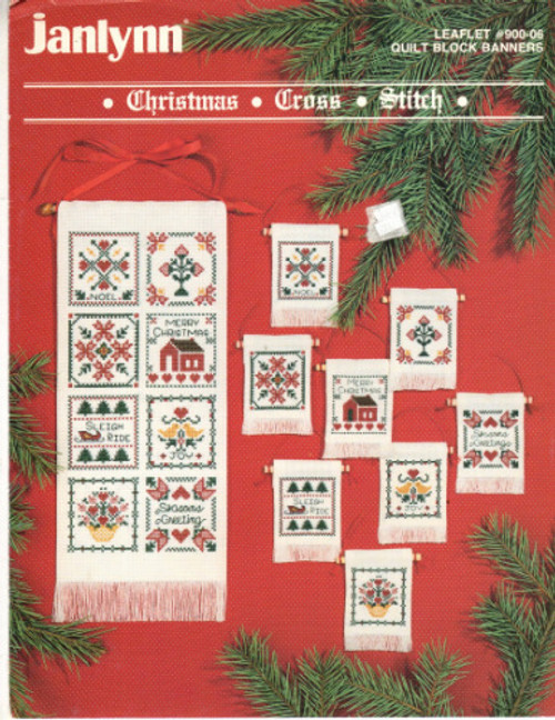 Janlynn QUILT BLOCK BANNERS Christmas