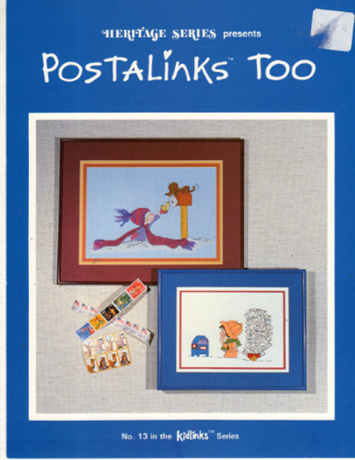 Heritage Series Postalinks Too Kidlinks Series cross stitch leaflet. Marty Links.